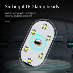Car LED Touch Lights Wireless Interior Light Magnetic Auto Door Light Roof Ceiling Lamp Reading Lamp USB Rechargeable 5V