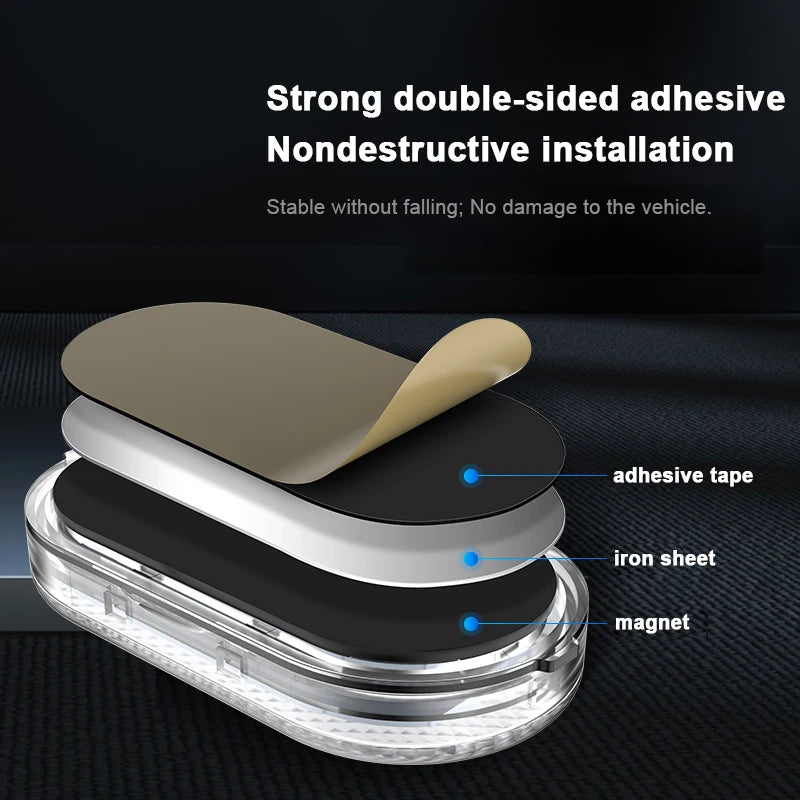 Car LED Touch Lights Wireless Interior Light Magnetic Auto Door Light Roof Ceiling Lamp Reading Lamp USB Rechargeable 5V